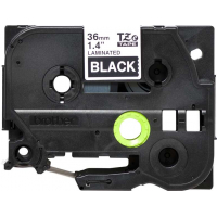 Brother TZe365 Cinta Laminada Original de Etiquetas Texto blanco sobre fondo negro Ancho 36mm x 8 metros