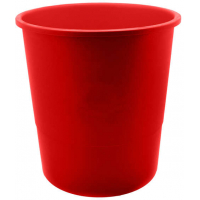 Papelera plastico de 12 Litros. Apilables. Rojo