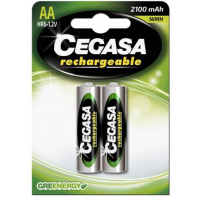 Cegasa HR6 Pack de 2 Pilas Recargables AA 2100mAh
