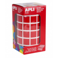 Apli Rollo de Gomets Cuadrados 15x15mm. Rojo