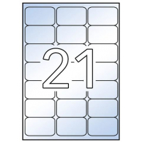 Apli Etiquetas Translucidas Resistentes Intemperie 63.5 x 38.1mm 20 Hojas