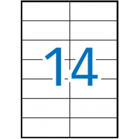 Apli Etiquetas Blancas Permanentes 105.0 x 42.4mm 500 Hojas