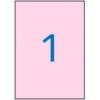 Apli Etiquetas Rosa Pastel Permanentes 210.0 x 297.0mm 20 Hojas
