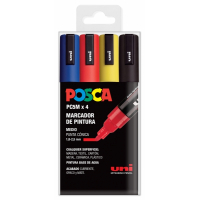 PACK 4 Rotuladores Posca PC-5M Punta de Bala 1.8-2.5mm - Color Surtido