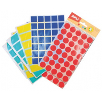 Gomets Apli Figuras Geometricas Grandes, 468 gomets, en 12 hojas. REF. 994