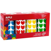 Apli Kids Pack de 4 Rollos de Gomets Corazon