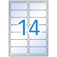 Apli Etiquetas Translucidas Resistentes Intemperie 99.1 x 38.1mm 20 Hojas