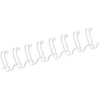 Fellowes Wire Caja 100 Espirales Dobles Metalicas de 10mm (80 paginas) - Blanco