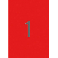 Apli Etiquetas Rojas Permanentes 210.0 x 297.0mm 20 Hojas