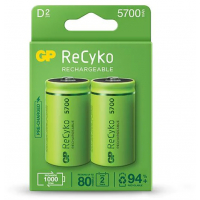 GP ReCyko Pack de 2 Pilas Recargables 5700mAh D 1.2V