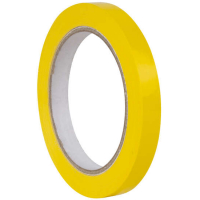 PACK 12 Cinta cierra bolsas PVC 9mm x 66 metros. AMARILLA. Apli 17000