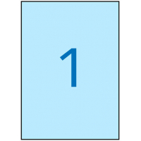 Apli Etiquetas Azul Pastel Permanentes 210.0 x 297.0mm 20 Hojas