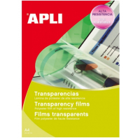 Caja 50 Transparencias de poliester para impresoras INKJET. Apli 1230