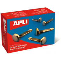 Encuadernadores Latón 17mm. Caja 100 ud sin arandela