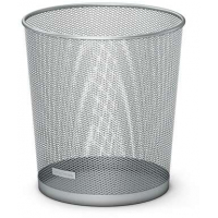 Papelera Metalica Erichkrause Compass de 12 Litros. Plata