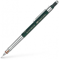 Faber-Castell TK-Fine Vario L Portaminas HB 0.5mm - Con Goma de Borrar - Clip de Metal - Color Verde
