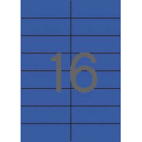 Apli Etiquetas Azules Permanentes 105.0 x 37.0mm 20 Hojas