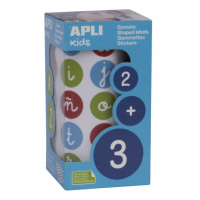 Apli Rollo de Gomets Redondos ABC Adhesivo Removible