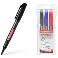 PACK 3 Rotuladores Permanentes P-70 - Punta redonda de 1.0mm - Negro, Azul, Rojo. Erichkrause