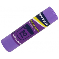 PACK 10 Bolsas de basura domesticas (30 Litros). MORADAS. Gran calidad.