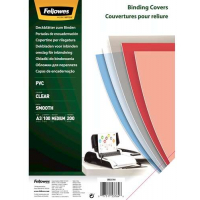 Fellowes PACK 100 Portadas para Encuadernar de PVC A3 200 Micras Transparente