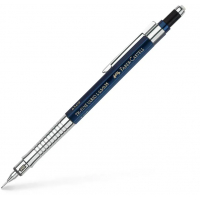 Faber-Castell TK-Fine Vario L Portaminas HB 0.3mm - Con Goma de Borrar - Clip de Metal - Color Azul