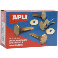 Encuadernadores Latón 40mm. Caja 100 ud sin arandela