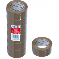 PACK 6 Precintos Embalaje BAJO RUIDO Marron 66 metros. Polipropileno. 48mm x 66 metros. Cinta de Embalar