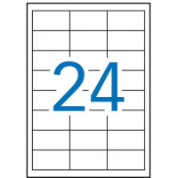 Apli Etiquetas Permanentes Blancas 64.6 x 33.8 mm - 100 Hojas - Resistentes Intemperie