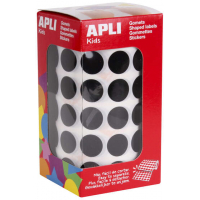 Apli Gomets Redondos 15mm diametro Negros