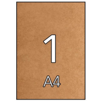 Apli Etiquetas Kraft Permanentes 210.0 x 297.0mm 10 Hojas