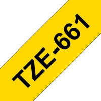 Brother TZe661 Cinta rotuladora Compatible de Etiquetas Texto negro sobre fondo amarillo Ancho 36mm x 8 metros
