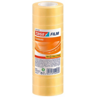 Pack de 10 Cintas Autoadhesivas Transparentes 15mm x 33 metros Tesa Tesafilm Standard 
