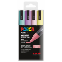 PACK 4 Rotuladores Posca PC-5M COLORES PASTEL Punta de Bala 1.8-2.5mm