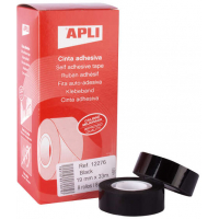Cinta Adhesiva Negra 19mm x 33m Apli 12276