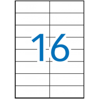 Apli Etiquetas Blancas Permanentes 105.0 x 37.0mm 10 Hojas