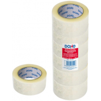 PACK 6 Precintos Embalaje BAJO RUIDO Transparente 66 metros. Polipropileno. 48mm x 66 metros. Cinta de Embalar