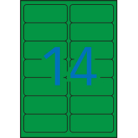 Apli Etiquetas Verdes Permanentes 99.1 x 38.1mm 20 Hojas