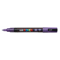 POSCA PC-3ML VIOLETA, punta Conica 0.9-1.3mm Multisuperficie (cristal, madera, tela, plastico)