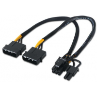 Adaptador de 2 x Molex a PCIe de 6+2 pines