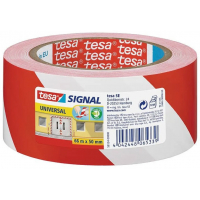 Cinta Adhesiva de Señalizacion 50mm x 66m Rojo/Blanco Tesa 58134-00000-01