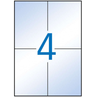 Apli Etiquetas Translucidas Resistentes Intemperie 105.0 x 148.0mm 20 Hojas