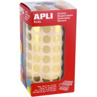 Apli Gomets Redondos de diametro 10.5mm en Oro Metalizado