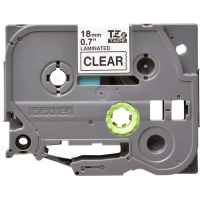 Brother TZe141 Cinta Laminada Original de Etiquetas Texto negro sobre fondo transparente Ancho 18mm x 8 metros