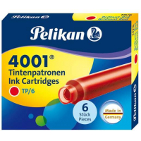 Pelikan Caja de 6 Cartuchos 4001 TP/6. Rojo