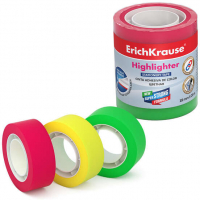 PACK 3 Cintas Adhesivas Hightlighter colores de 18mm x 20 metros
