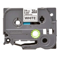 Brother TZe251 Cinta Laminada Original de Etiquetas Texto negro sobre fondo blanco Ancho 24mm x 8 metros