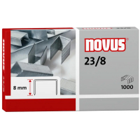 Grapas Novus 23/8. Caja de 1000 grapas de gruesos