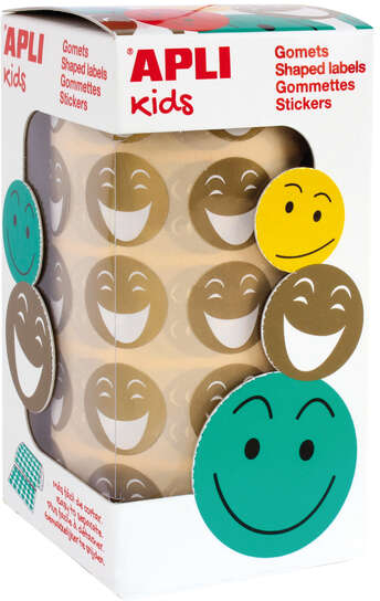 Apli Gomets Cara Feliz Dorados