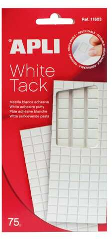 Masilla adhesiva Blanca Precortada 75g. Apli 11803 